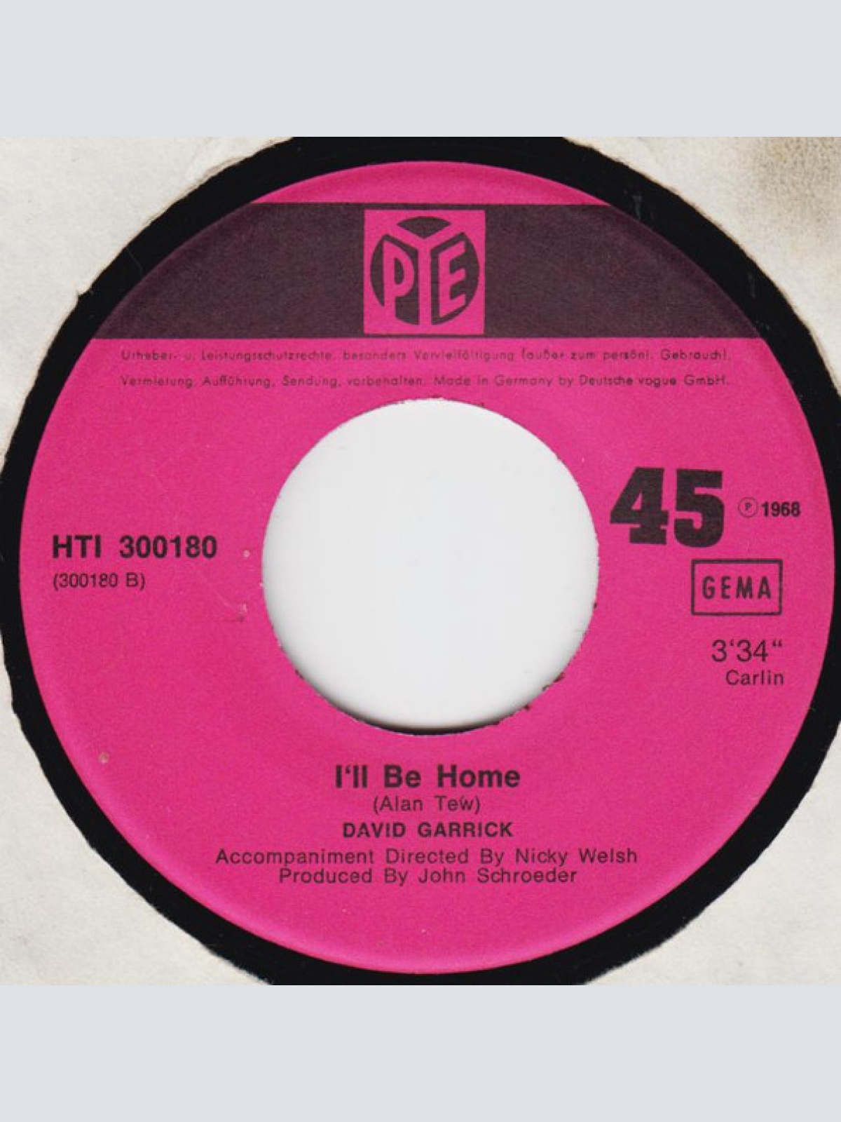 Vinyl / David Garrick - Rainbow