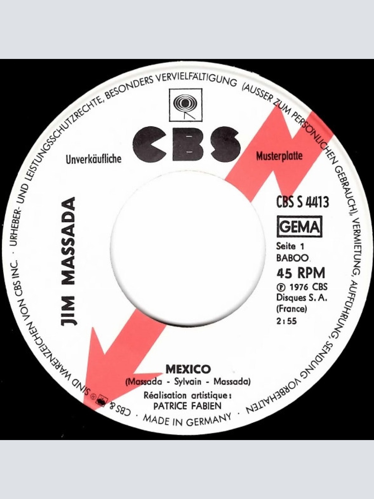 Vinyl / Jim Massada - Mexico / Hands Up