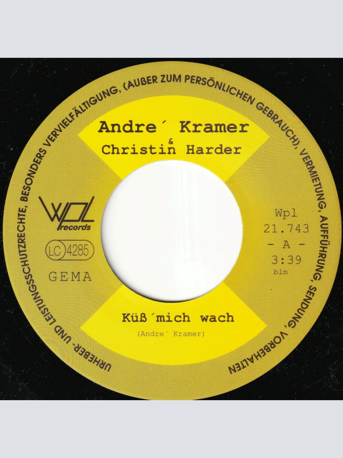 Vinyl / André Kramer (2) & Christin Harder - Küß Mich Wach