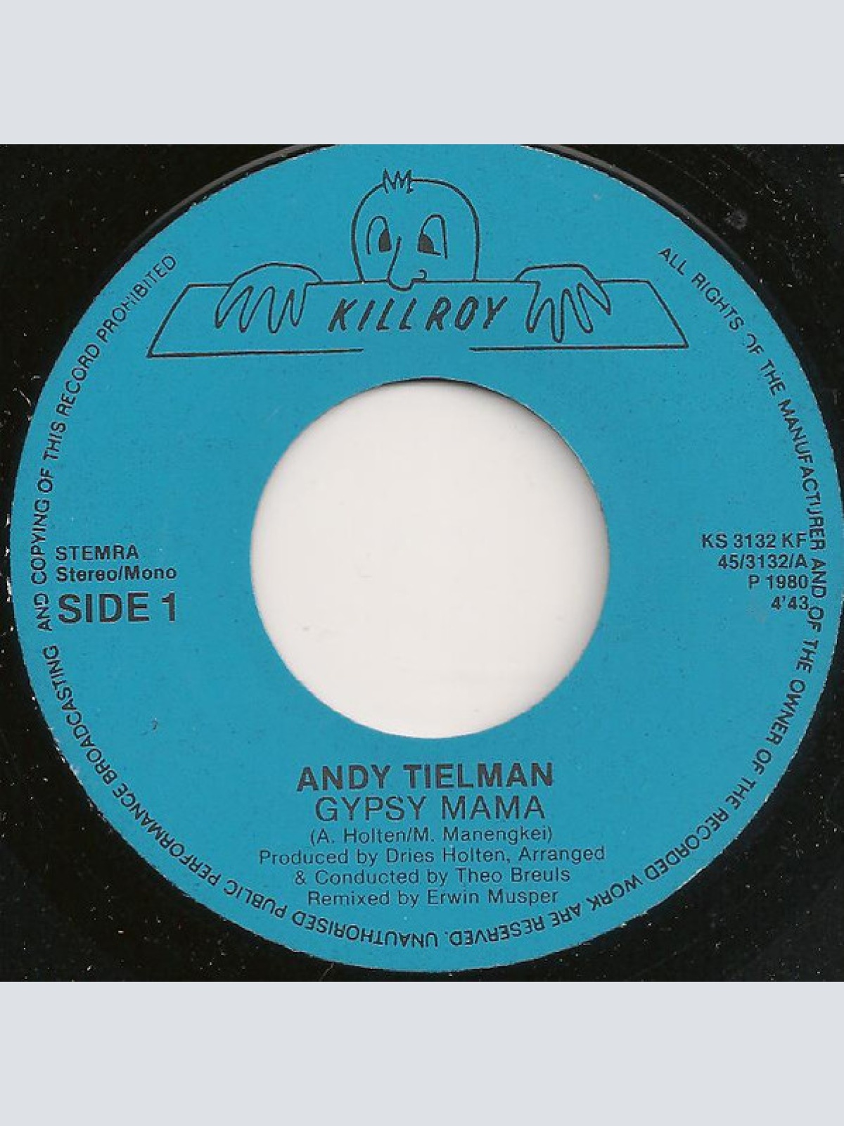 Vinyl / Andy Tielman - Gypsy Mama