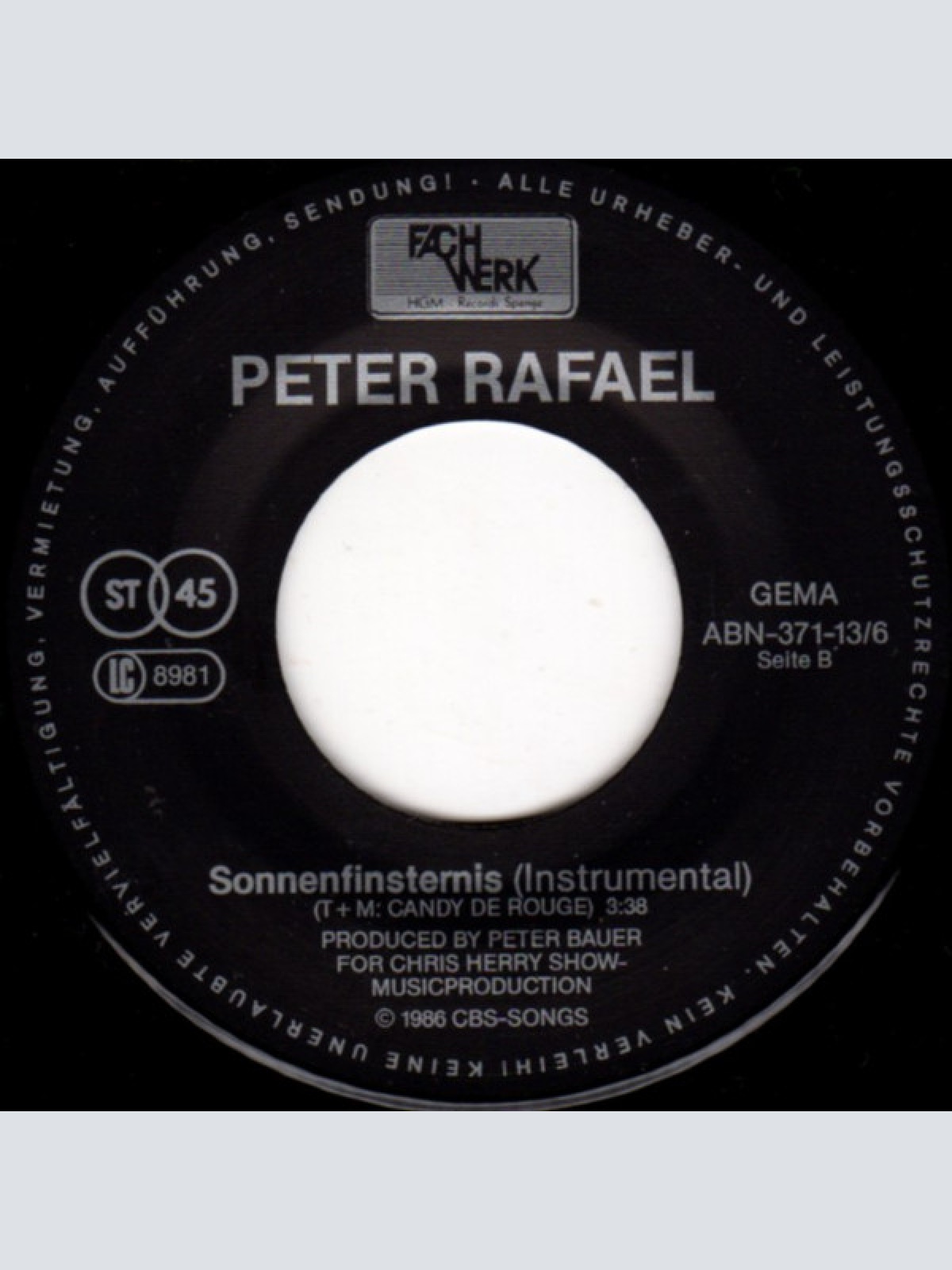 Vinyl / Peter Rafael - Sonnenfinsternis