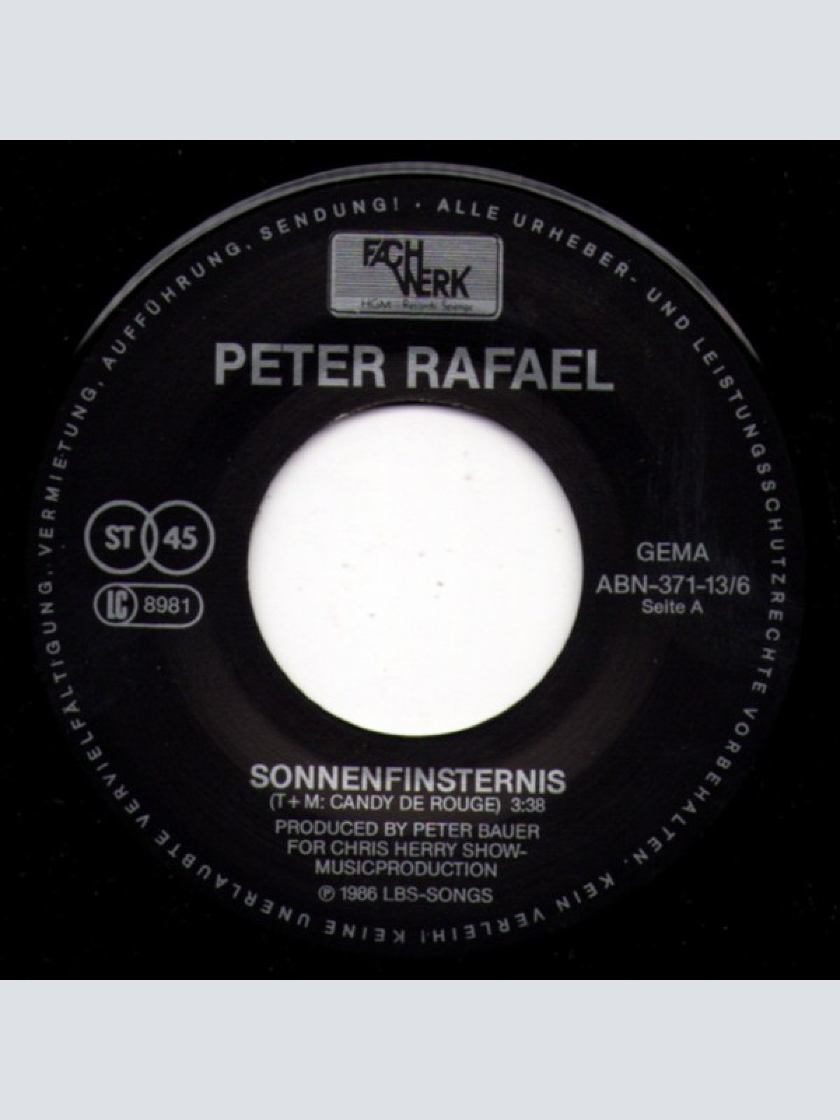 Vinyl / Peter Rafael - Sonnenfinsternis