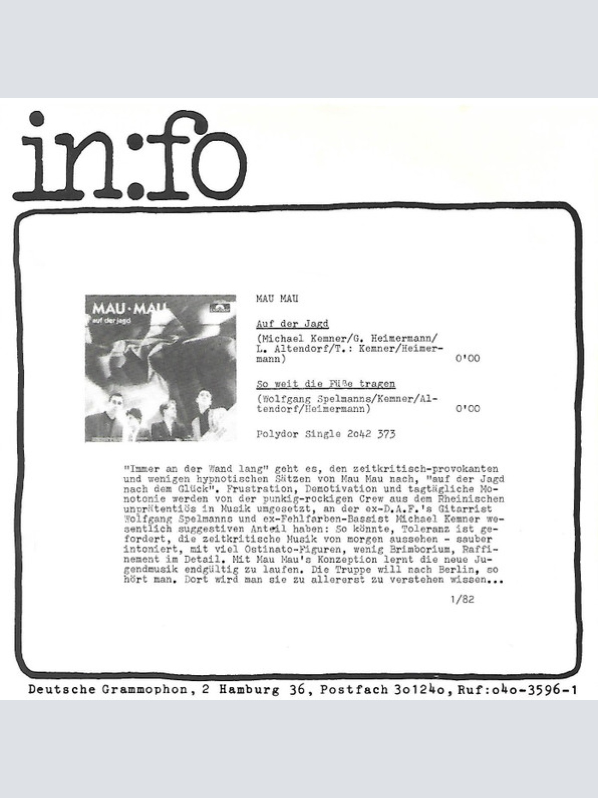 Vinyl / Mau⬩Mau* - Auf Der Jagd