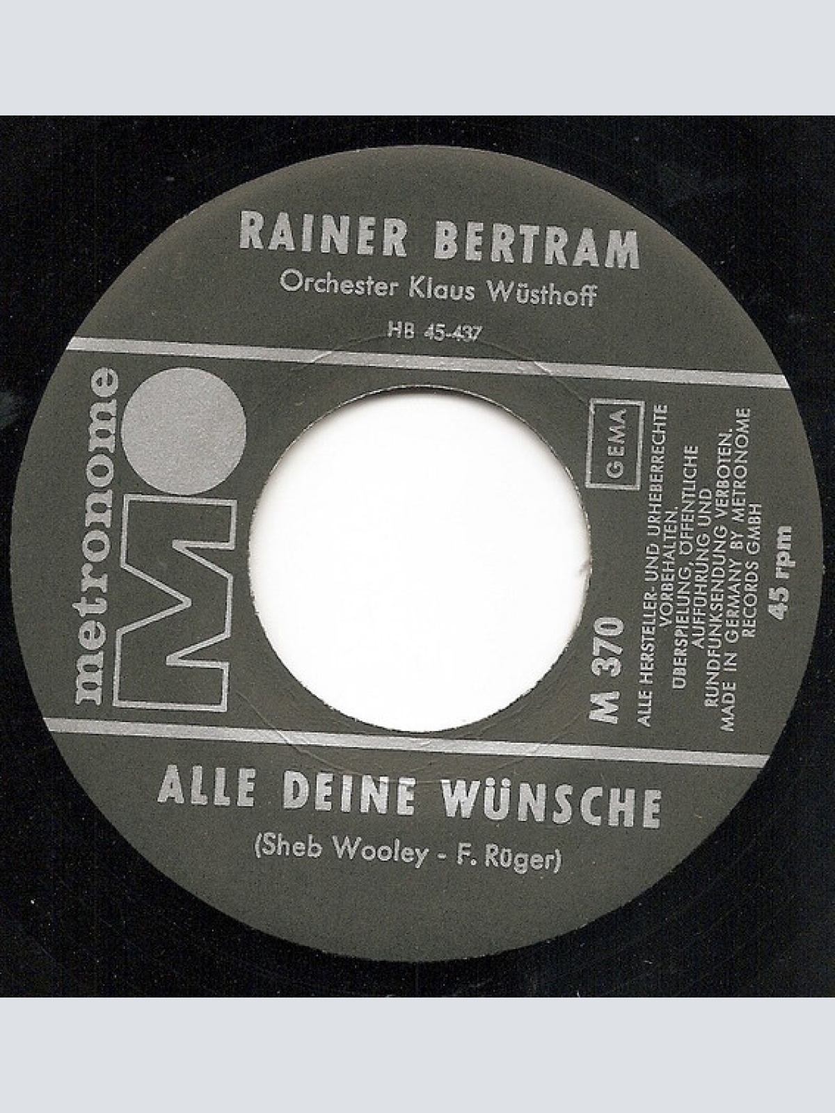 Vinyl / Rainer Bertram - Lass Die Andern Alle Wandern