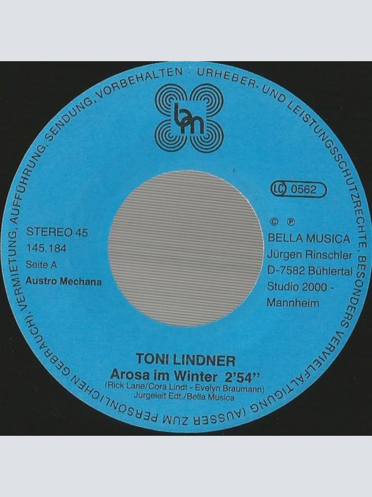 Vinyl / Toni Lindner - Arosa Im Winter