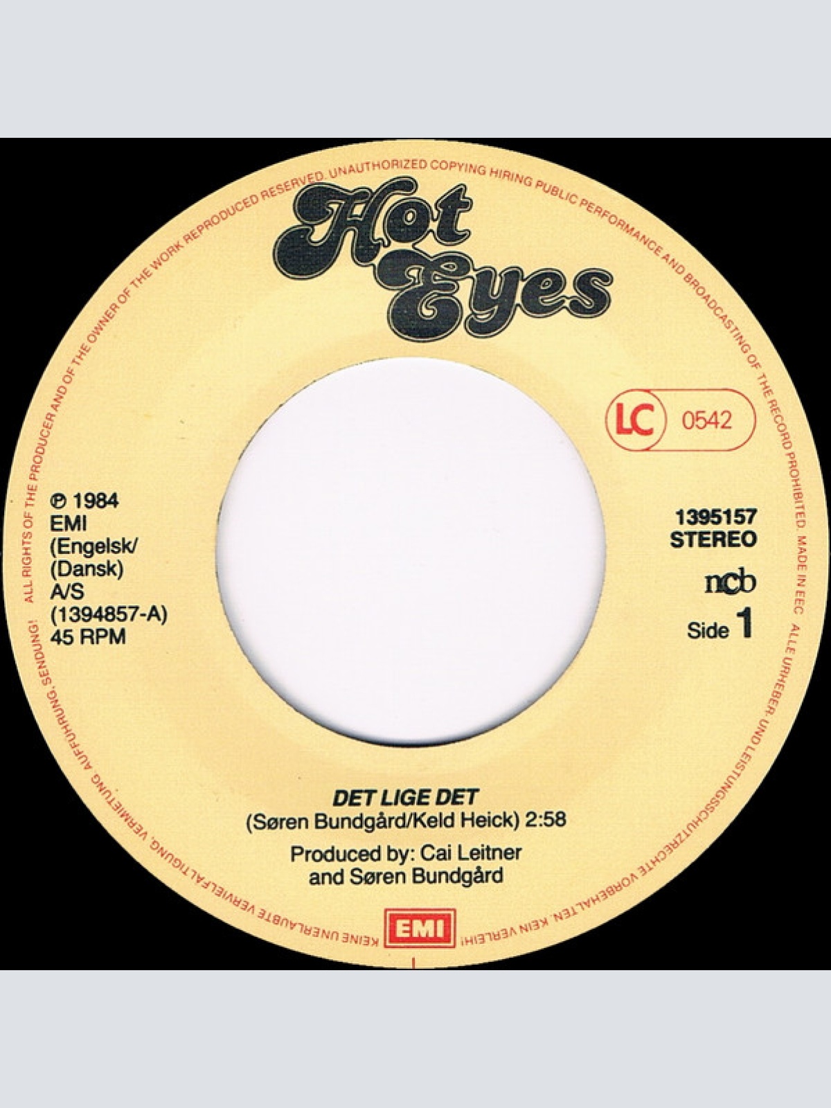 Vinyl / Hot Eyes - Det' Lige Det