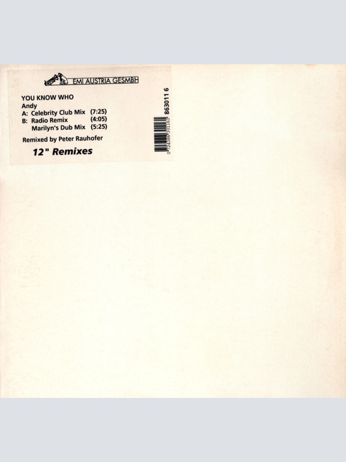 Vinyl / You Know Who - Andy