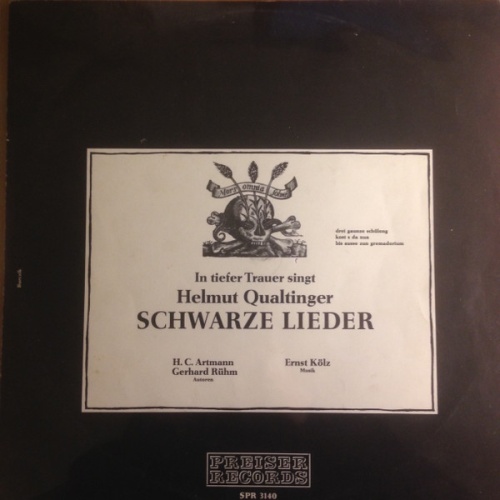 Vinyl / Helmut Qualtinger, H.C. Artmann, Gerhard Rühm, Ernst Kölz - In Tiefer Trauer Singt Helmut Qualtinger Schwarze Lieder
