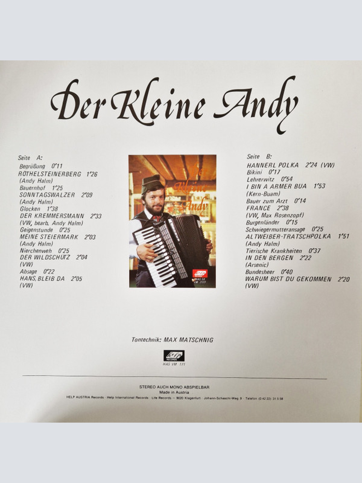 Vinyl / Der Kleine Andy - Der Kleine Andy
