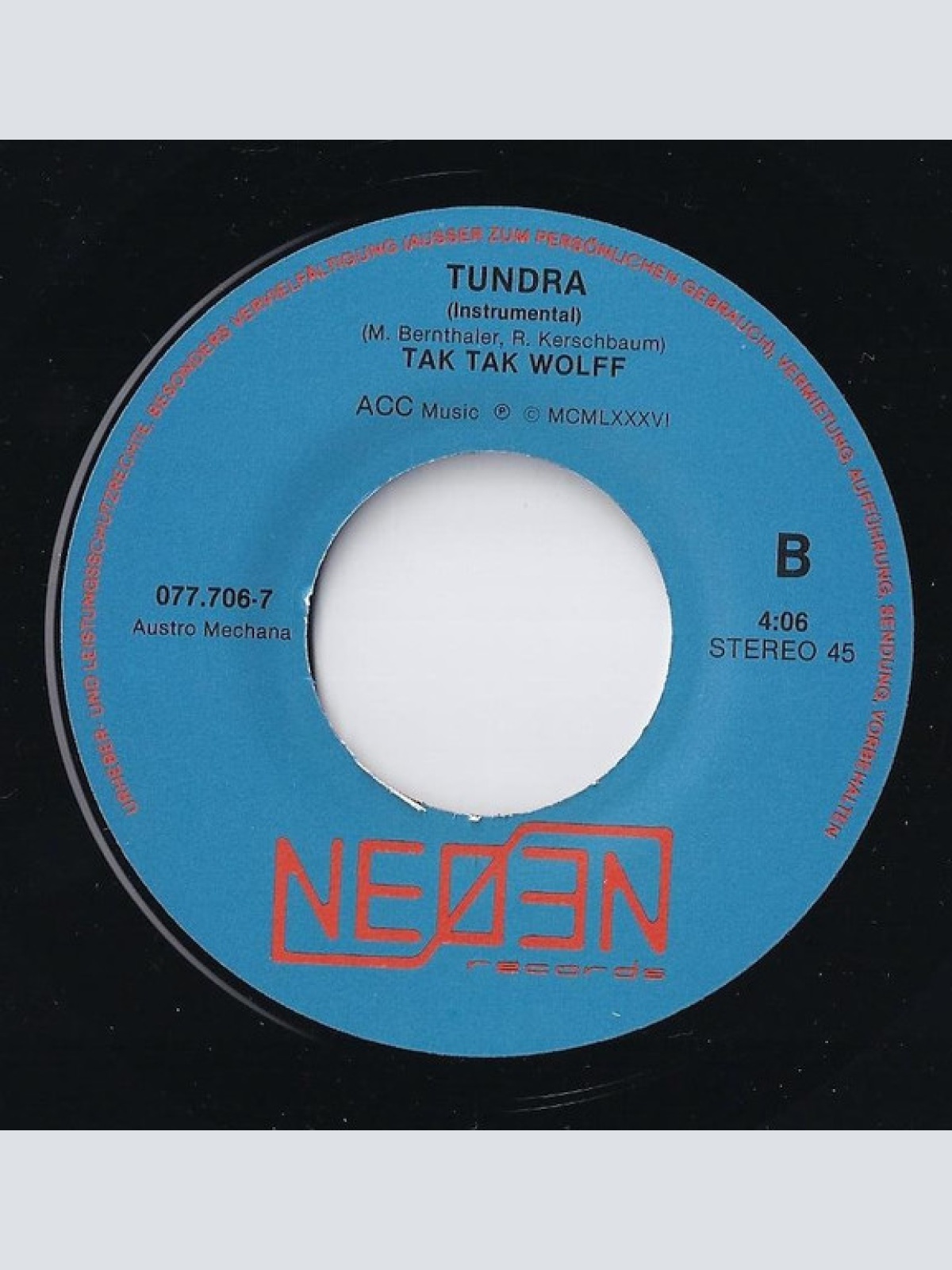 Vinyl / Tak Tak Wolff - Du Mädchen Du