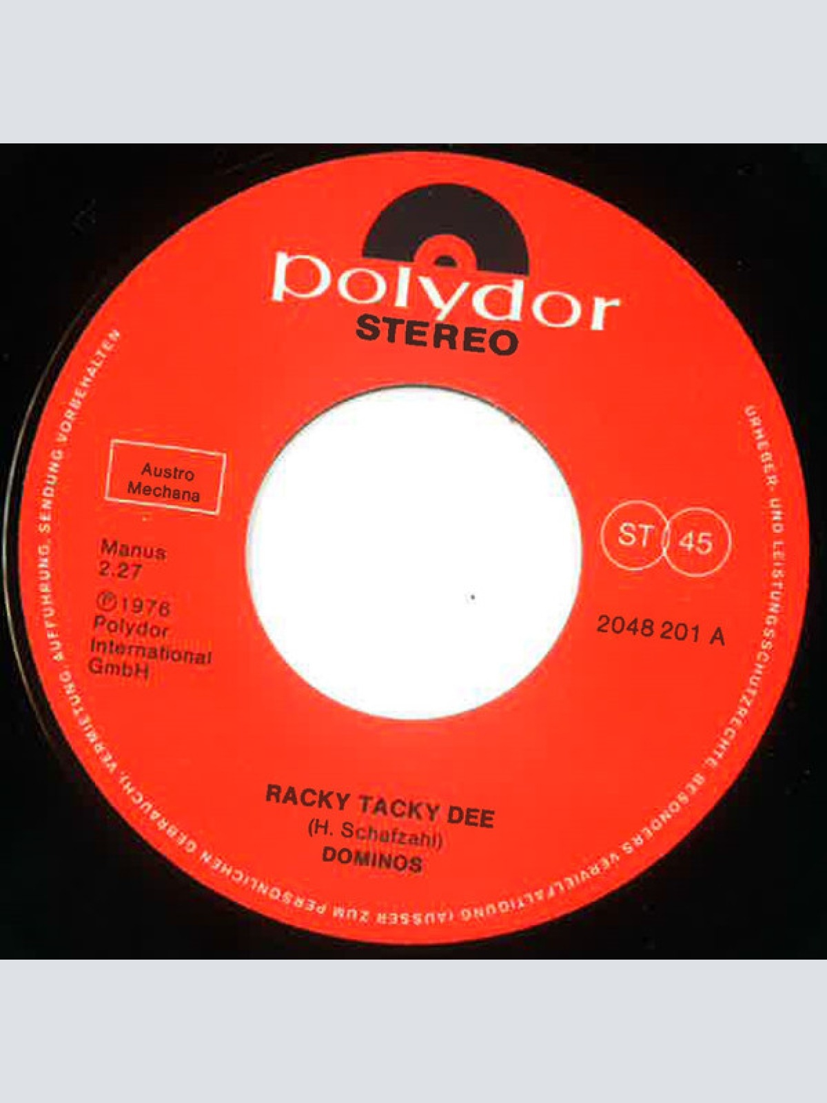 Vinyl / Dominos (2) - Racky Tacky Dee
