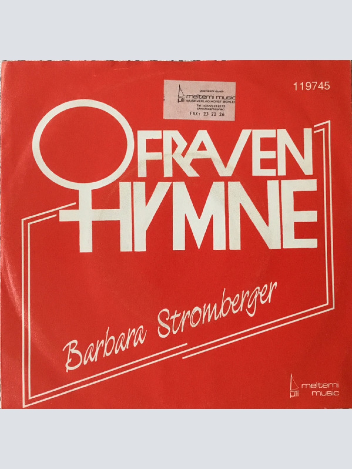 Vinyl / Barbara Stromberger - Frauenhymne