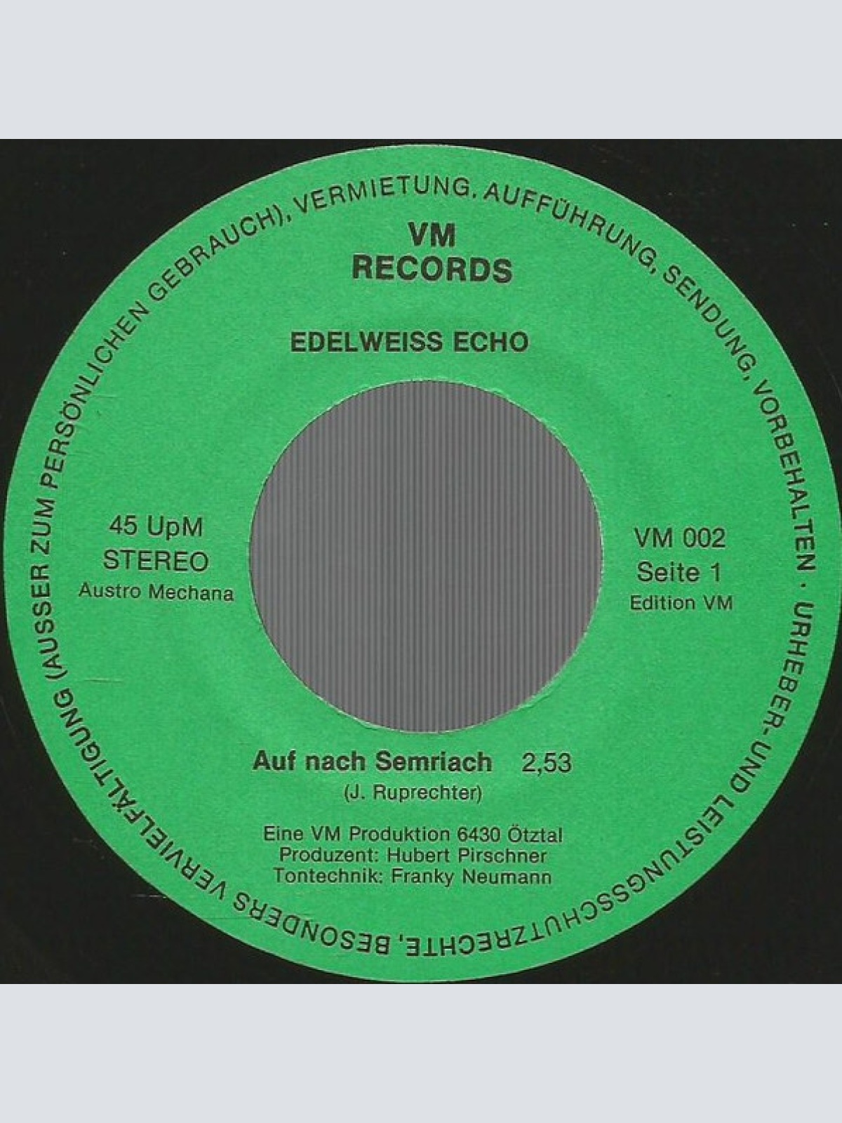 Vinyl / Edelweiss Echo* - Auf Nach Semriach