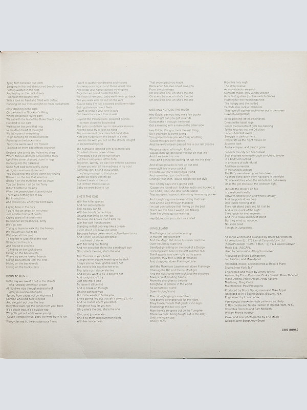 Vinyl / Bruce Springsteen - Born To Run