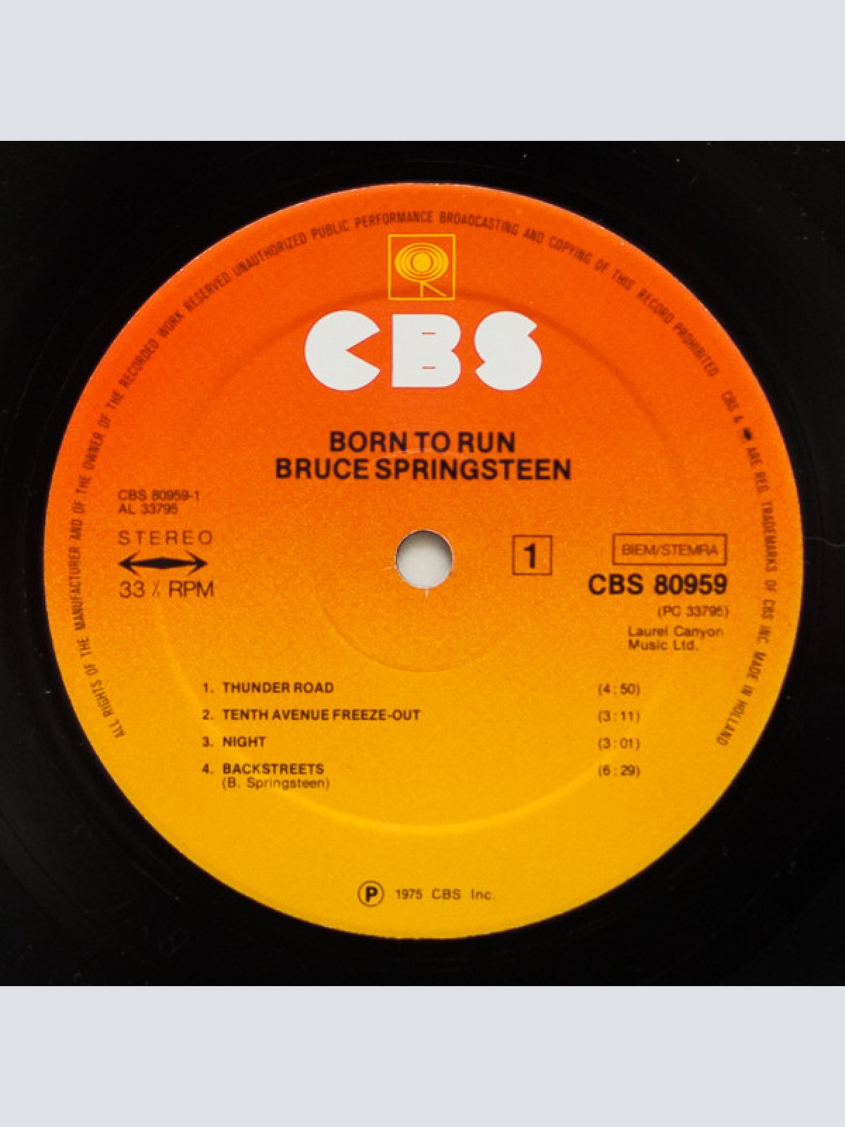 Vinyl / Bruce Springsteen - Born To Run