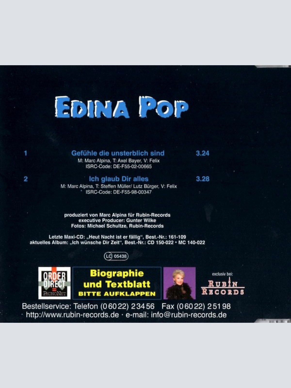 CD / Edina Pop - Gefühle Die Unsterblich Sind