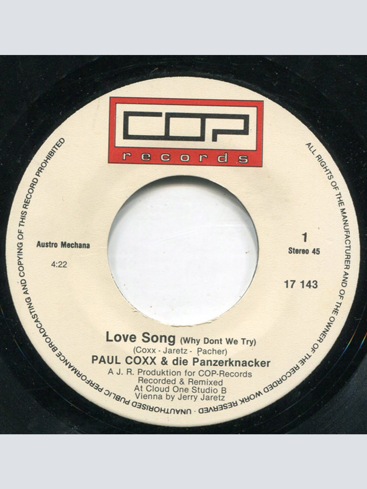Vinyl / Paul Coxx - Love Song