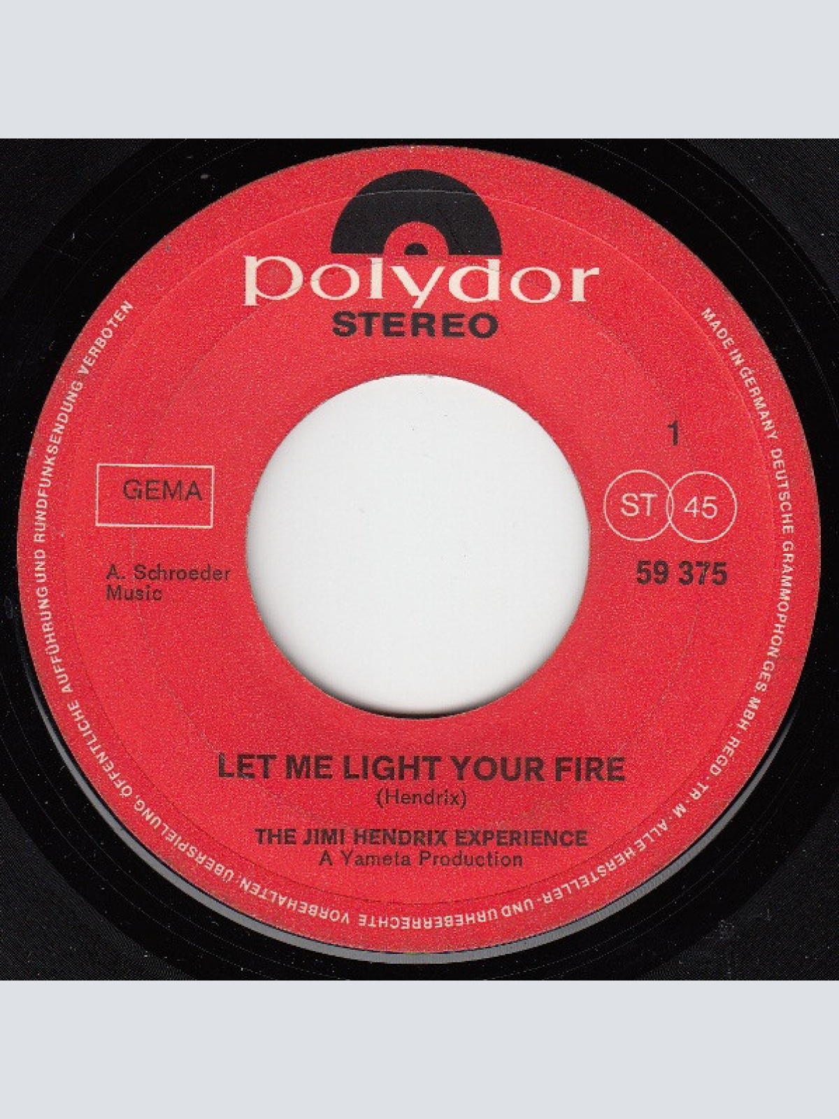 Vinyl / The Jimi Hendrix Experience - Let Me Light Your Fire
