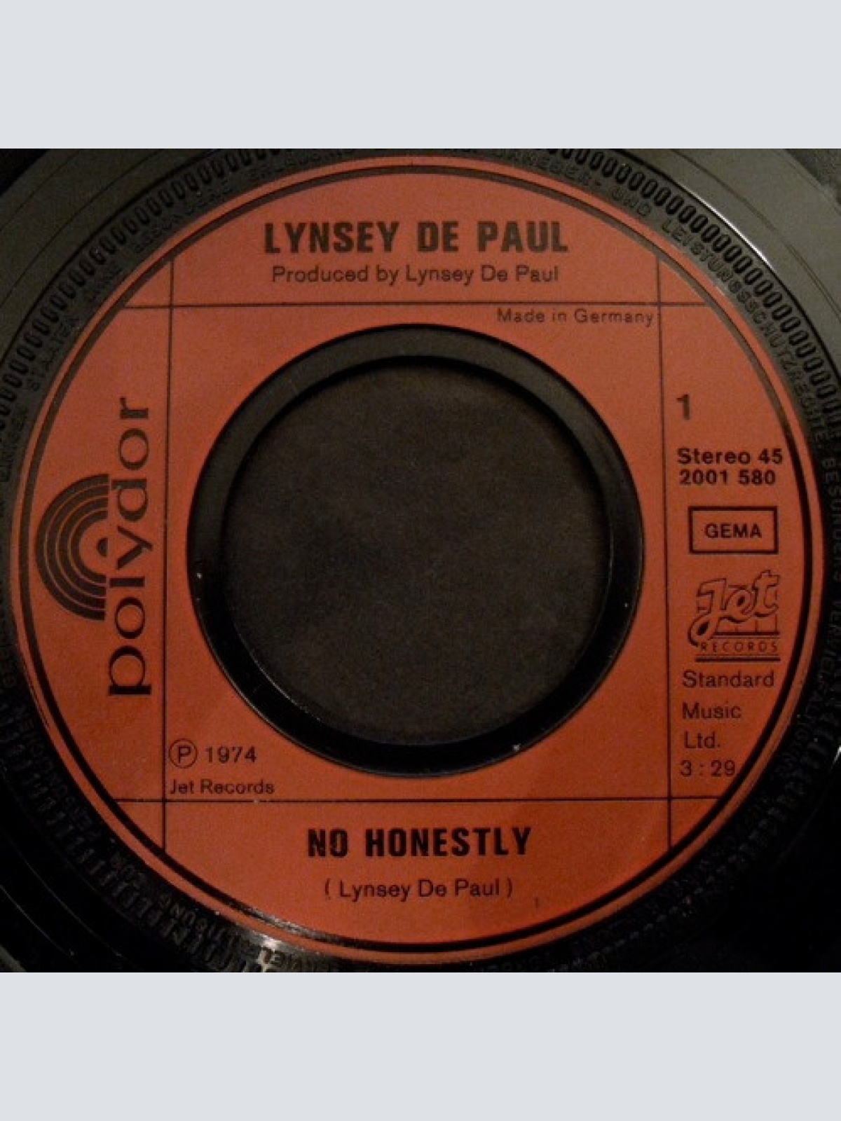 Vinyl / Lynsey De Paul - No Honestly