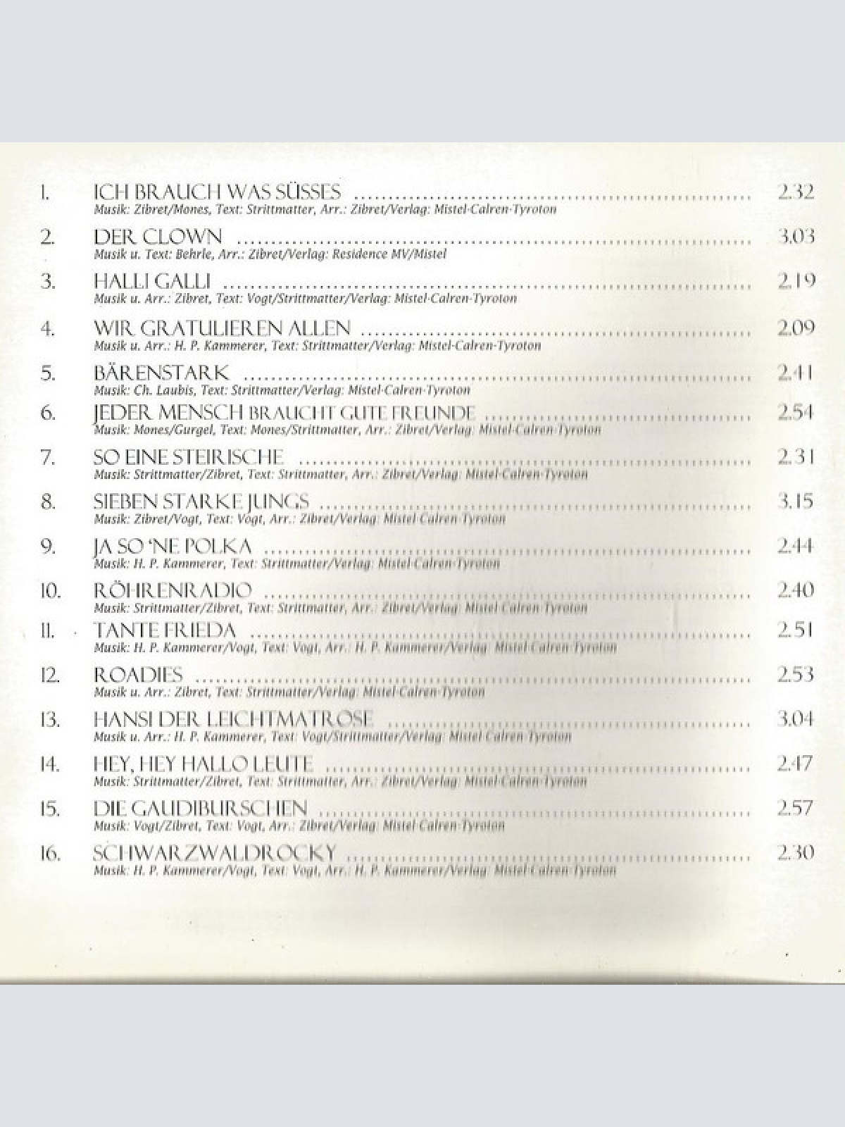 CD / D'Feldberger Spitzbuebe - Die Gaudi Burschen