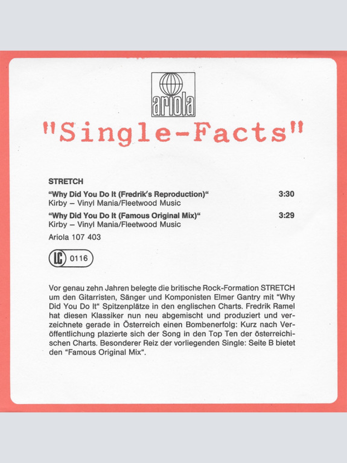 Vinyl / Stretch - Why Did You Do It