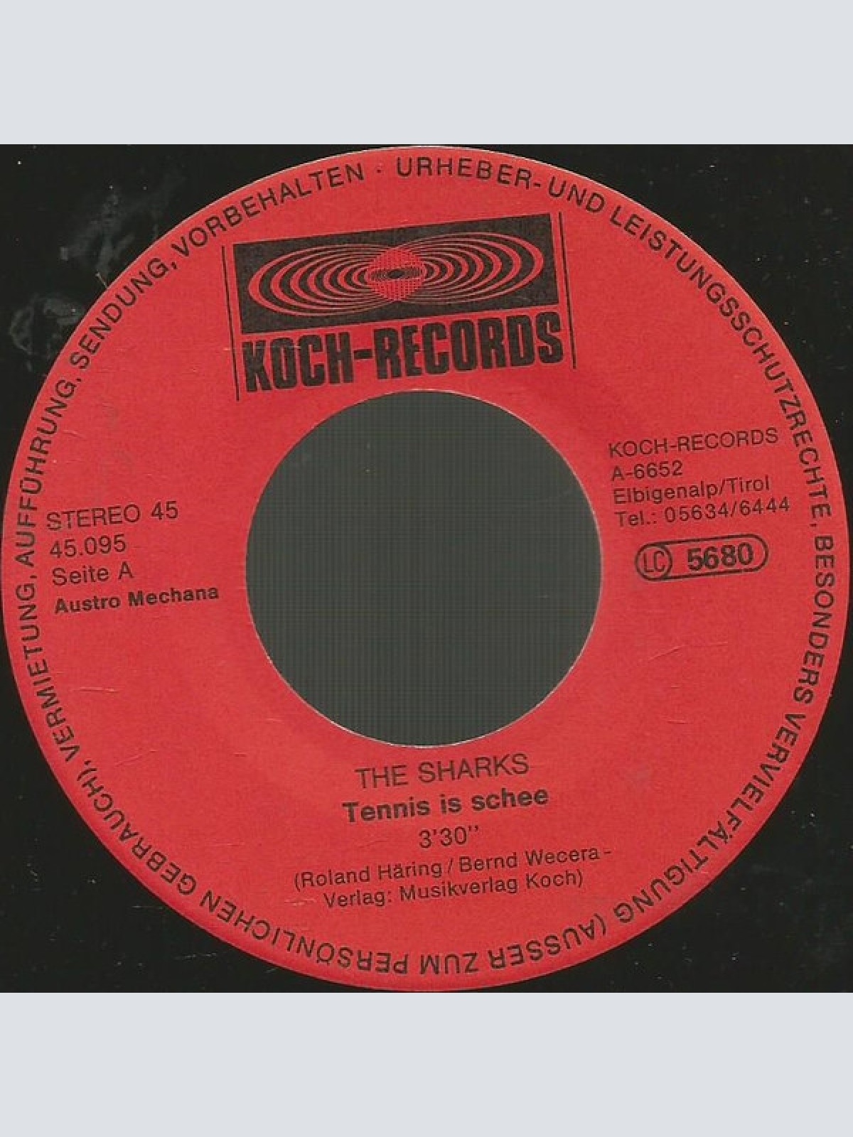 Vinyl / The Sharks (19) - Tennis Is Schee