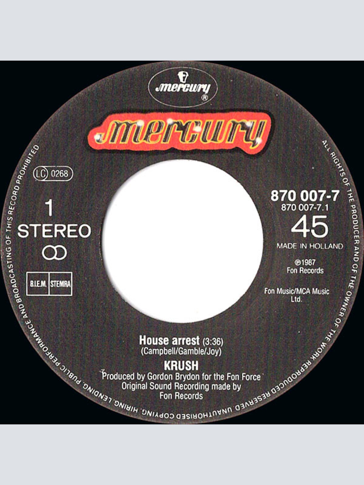 Vinyl / Krush - House Arrest