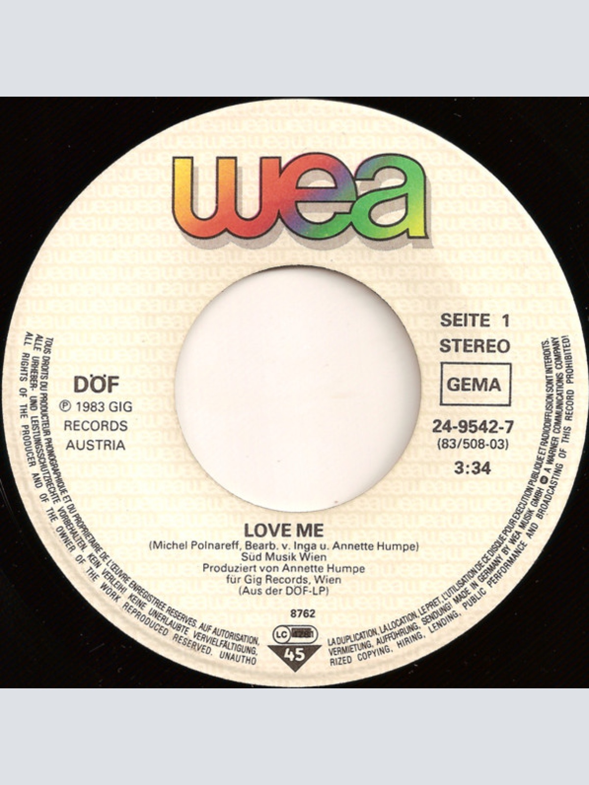 Vinyl / DÖF - Love Me