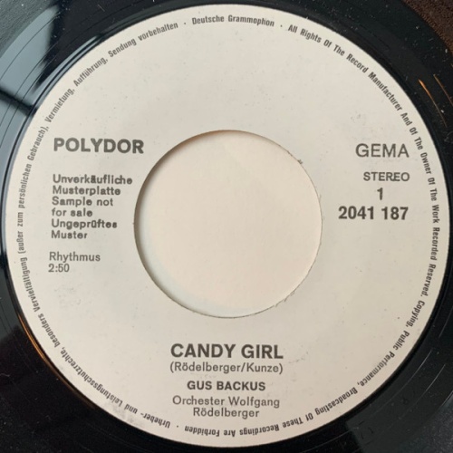 Vinyl / Gus Backus - Candy Girl