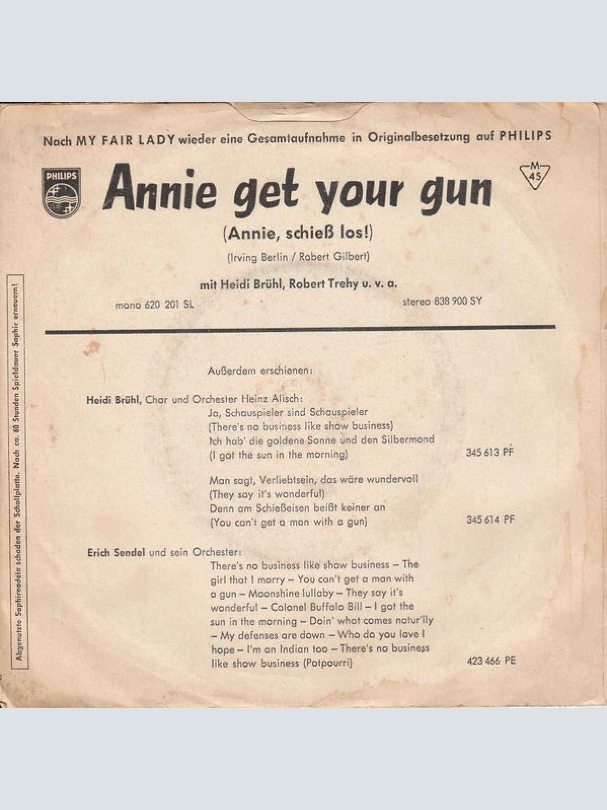 Vinyl / Heidi Brühl - Ja, Schauspieler Sind Schauspieler