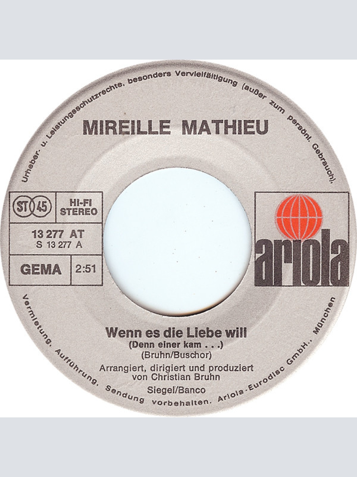 Vinyl / Mireille Mathieu - Wenn Es Die Liebe Will / Wie War Dein Leben