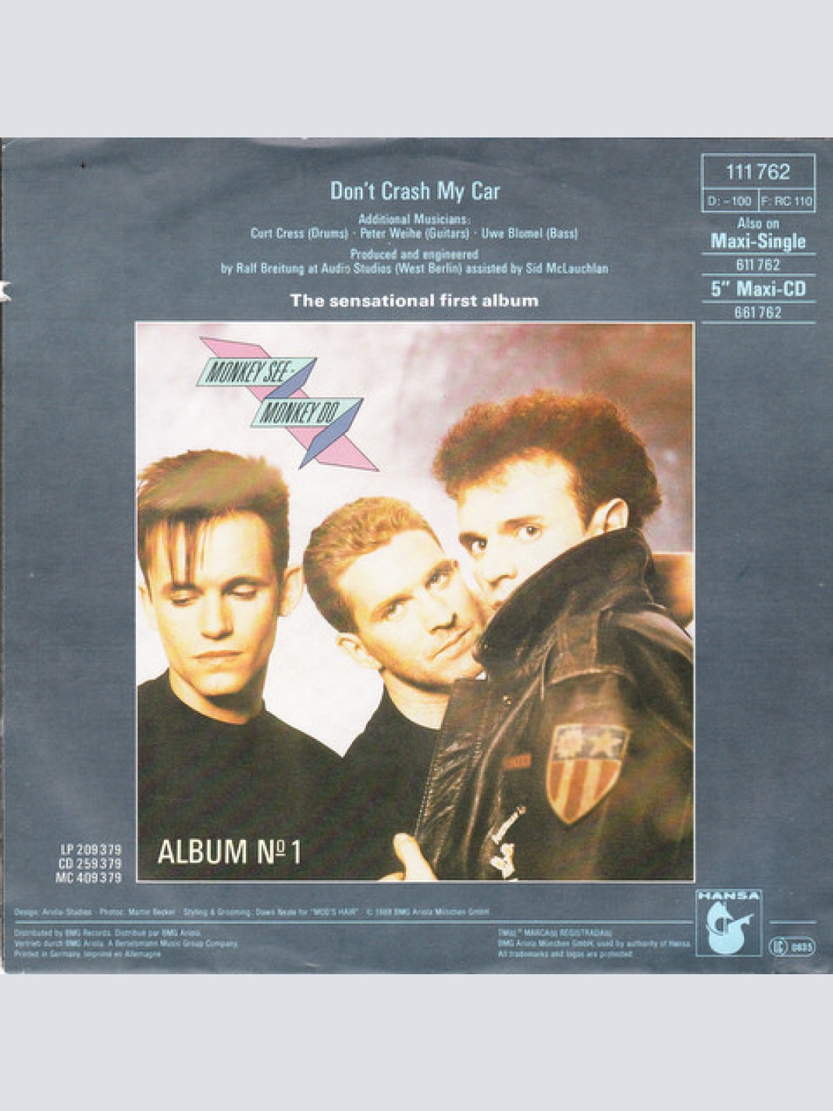 Vinyl / Monkey See - Monkey Do - Don't Crash My Car