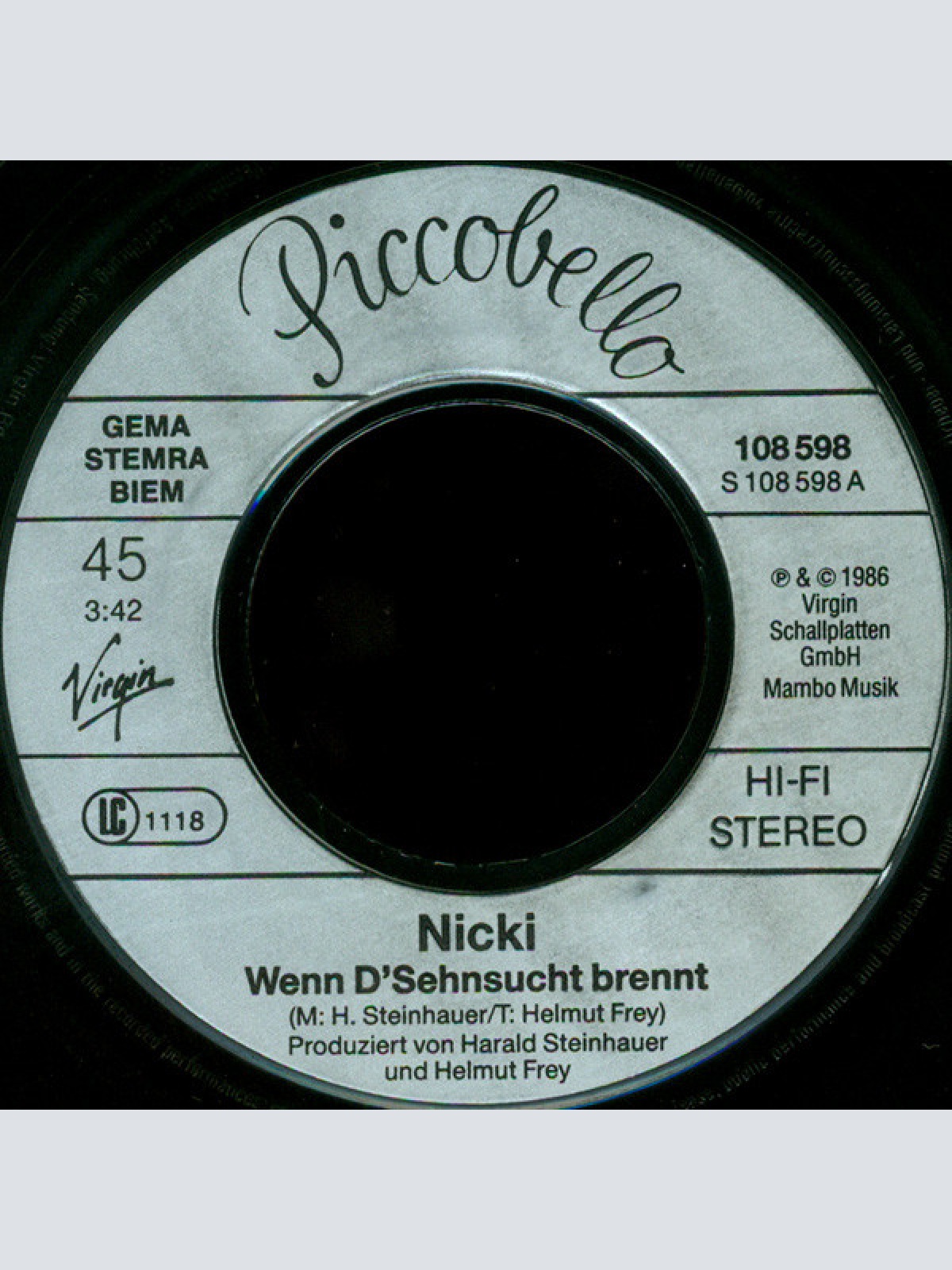 Vinyl / Nicki - Wenn D'Sehnsucht Brennt