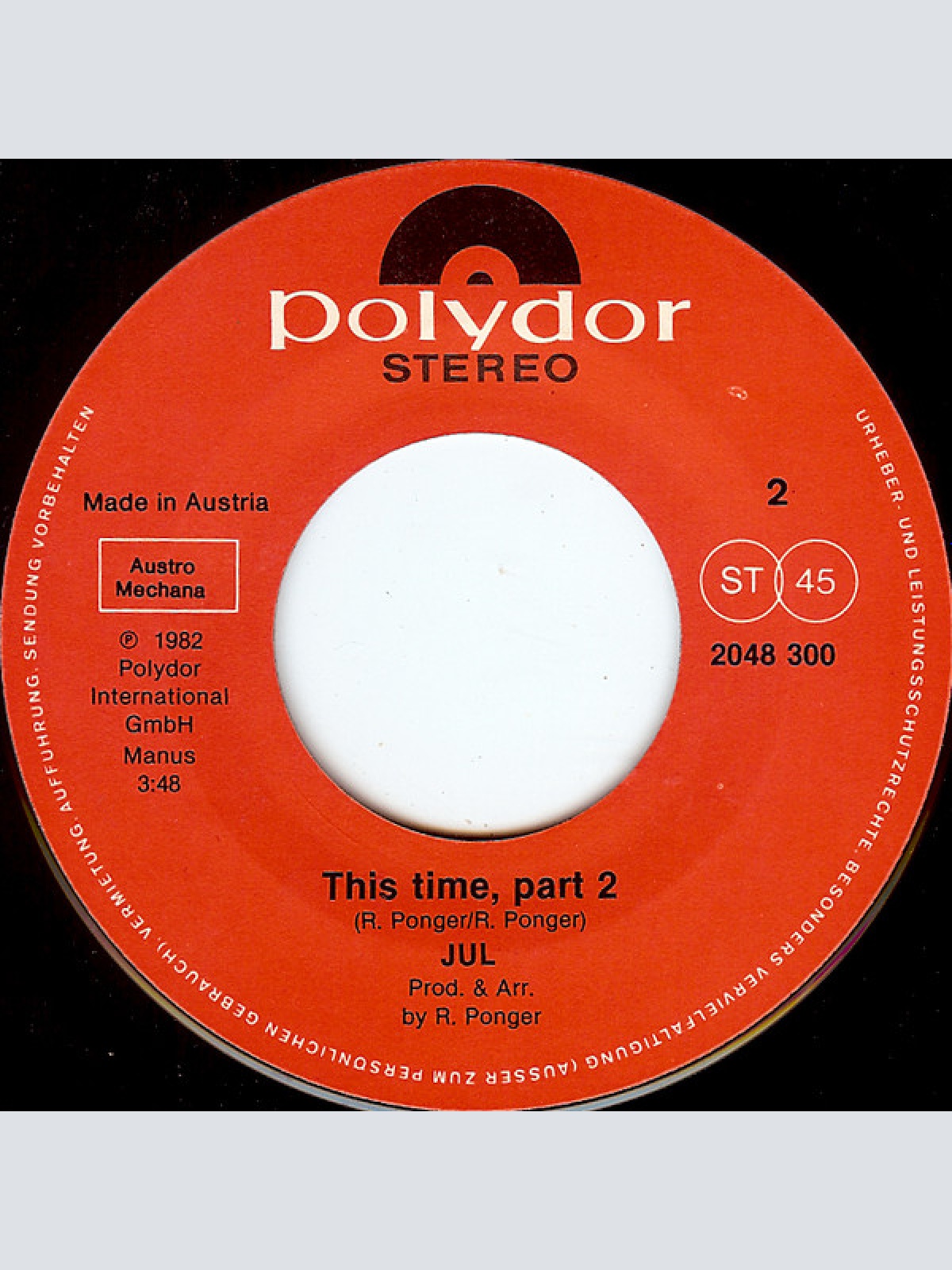 Vinyl / Jul Lekey - This Time (Part 1+2)