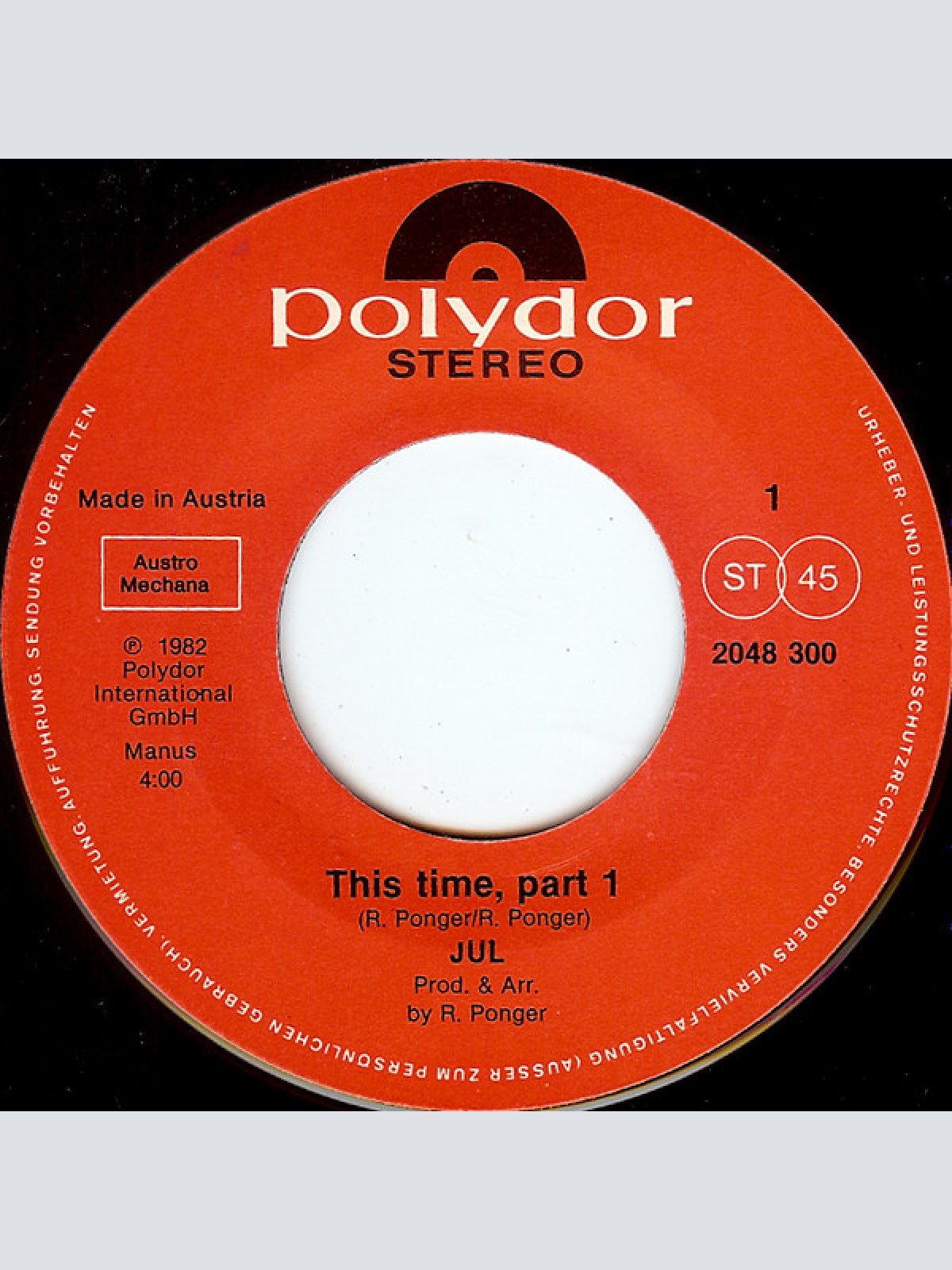 Vinyl / Jul Lekey - This Time (Part 1+2)