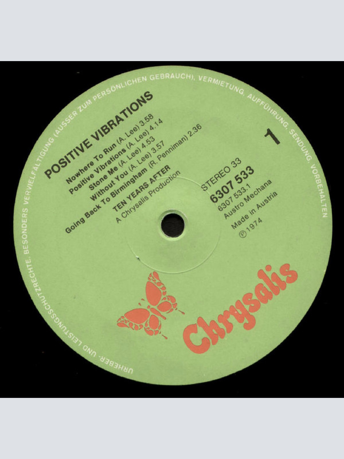 Vinyl / Ten Years After - Positive Vibrations