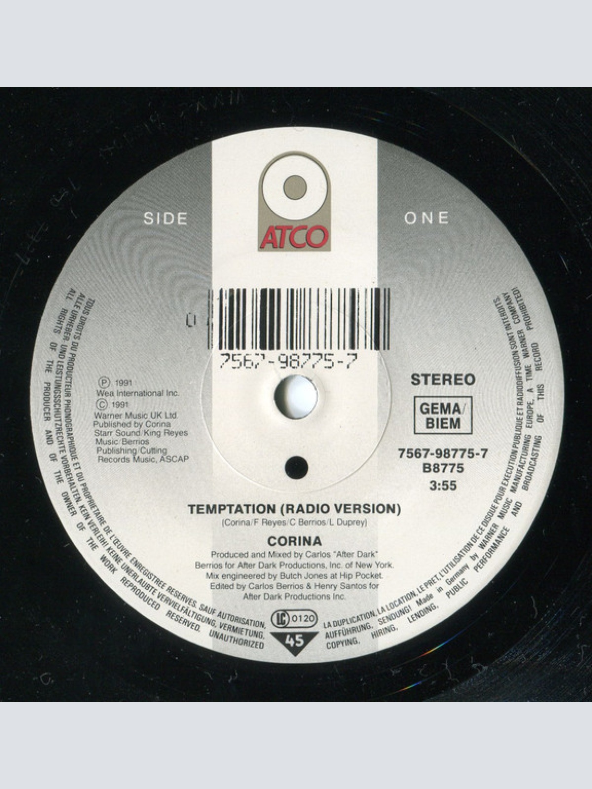 Vinyl / Corina - Temptation