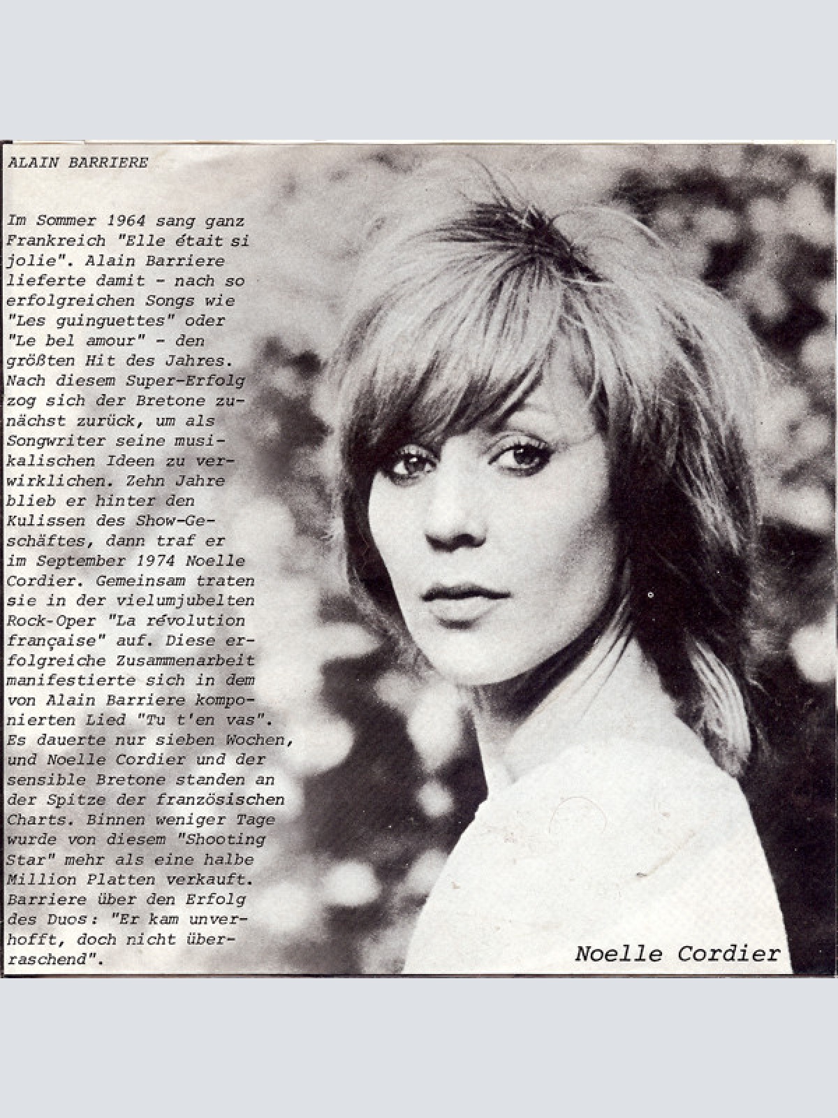 Vinyl / Alain Barriere* - Tu T'En Vas / Un Poete