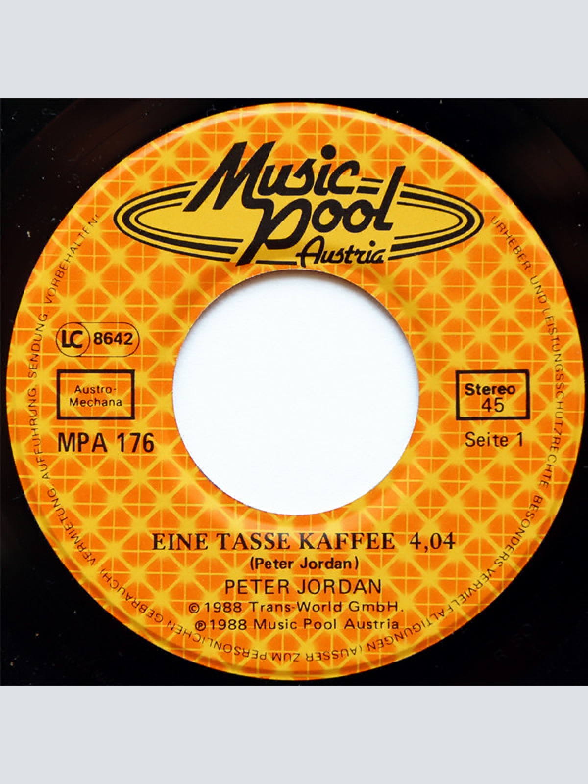 Vinyl / Peter Jordan (7) - Eine Tasse Kaffee