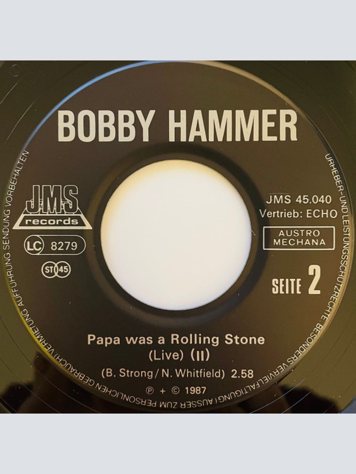 Vinyl / Bobby Hammer - Papa Was A Rolling Stone
