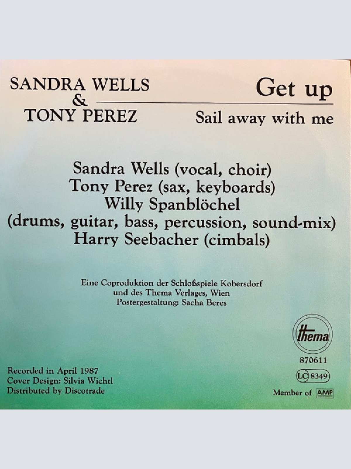 Vinyl / Sandra Wells & Tony Perez (6) - Get Up