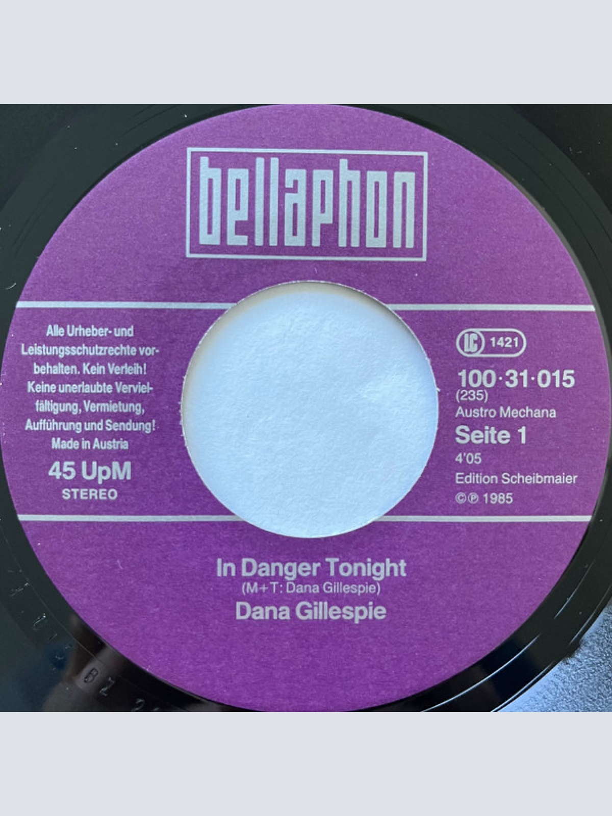 Vinyl / Dana Gillespie - In Danger Tonight