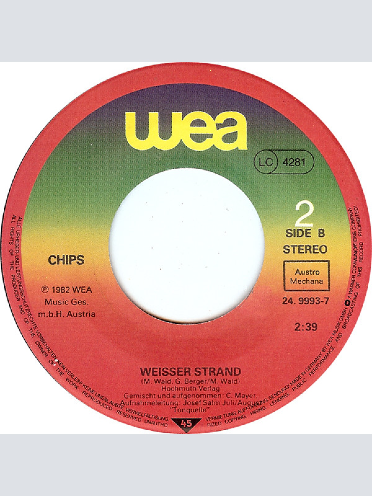 Vinyl / Chips (9) - Irrtum / Weisser Strand