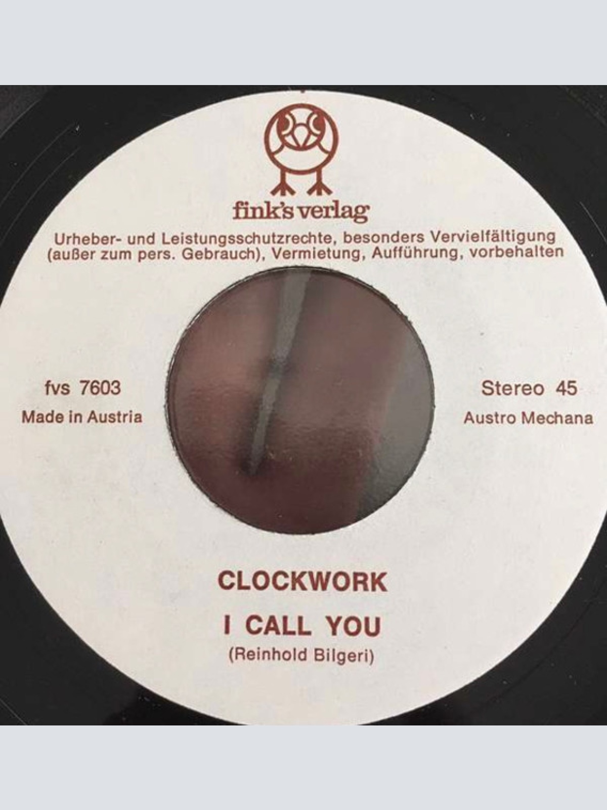 Vinyl / Clockwork (20) - I Call You / Give Up