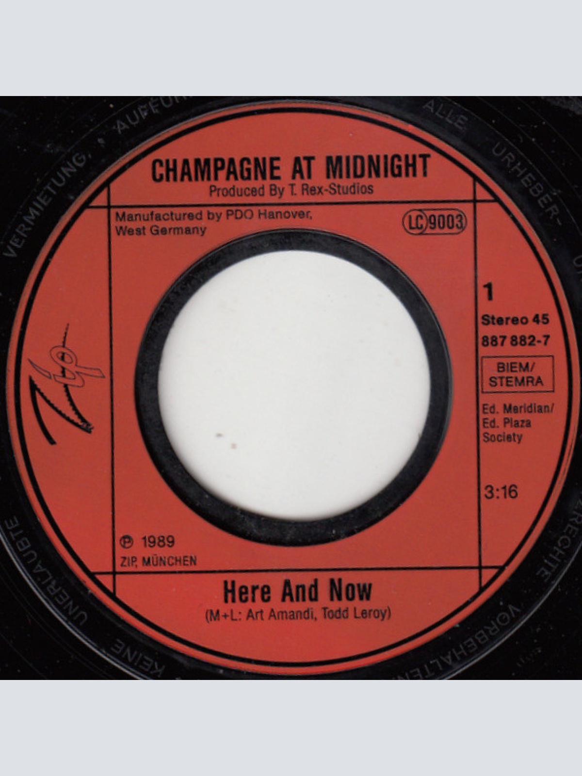 Vinyl / Champagne At Midnight - Here And Now