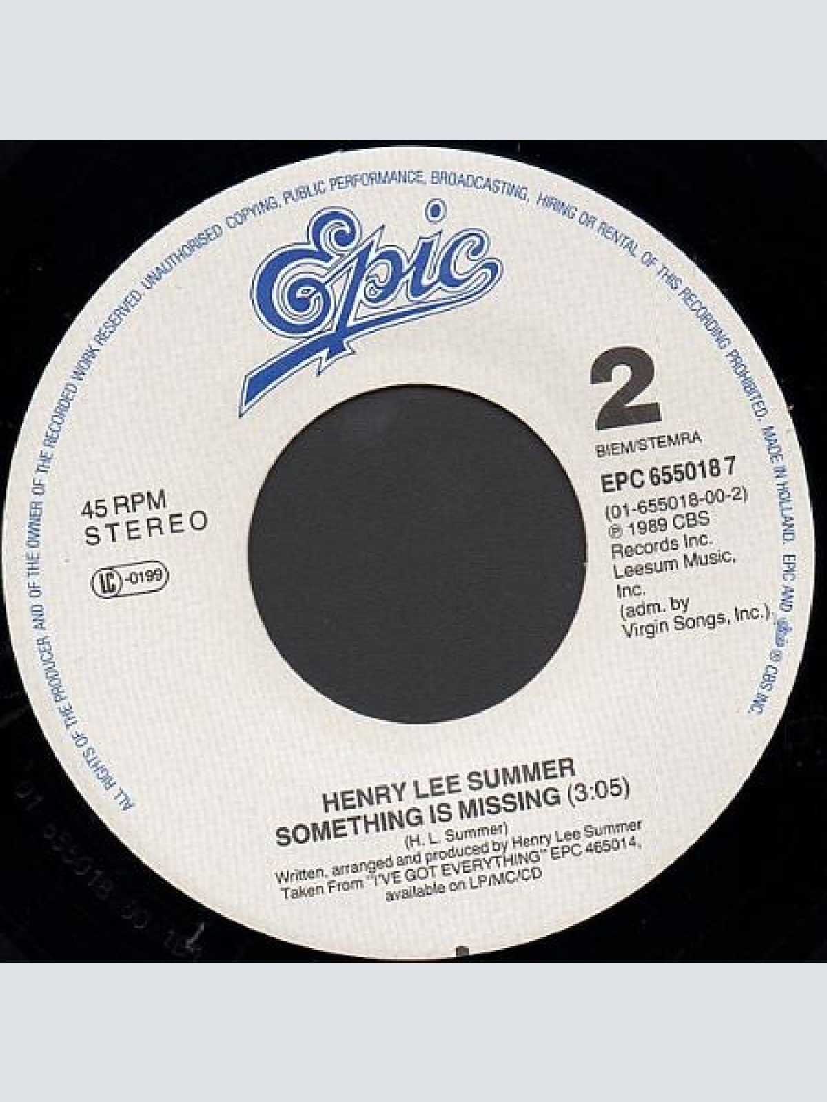 Vinyl / Henry Lee Summer - Hey Baby