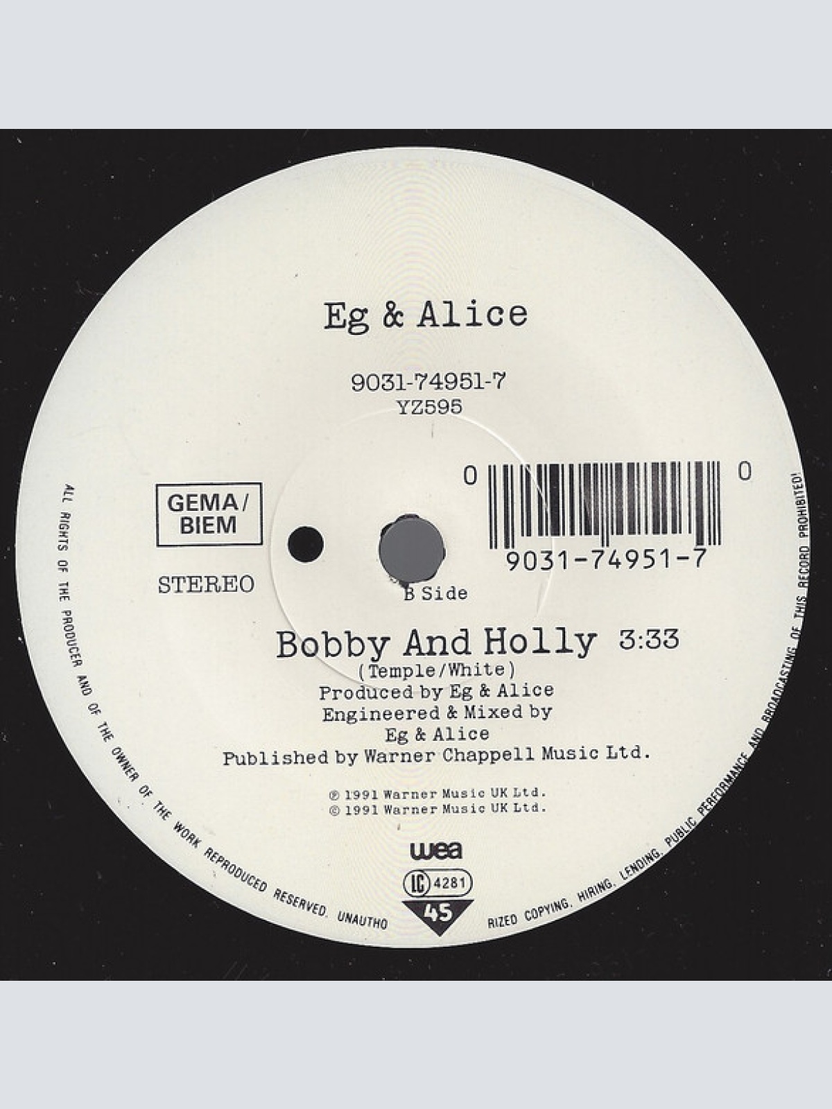 Vinyl / Eg & Alice - Indian