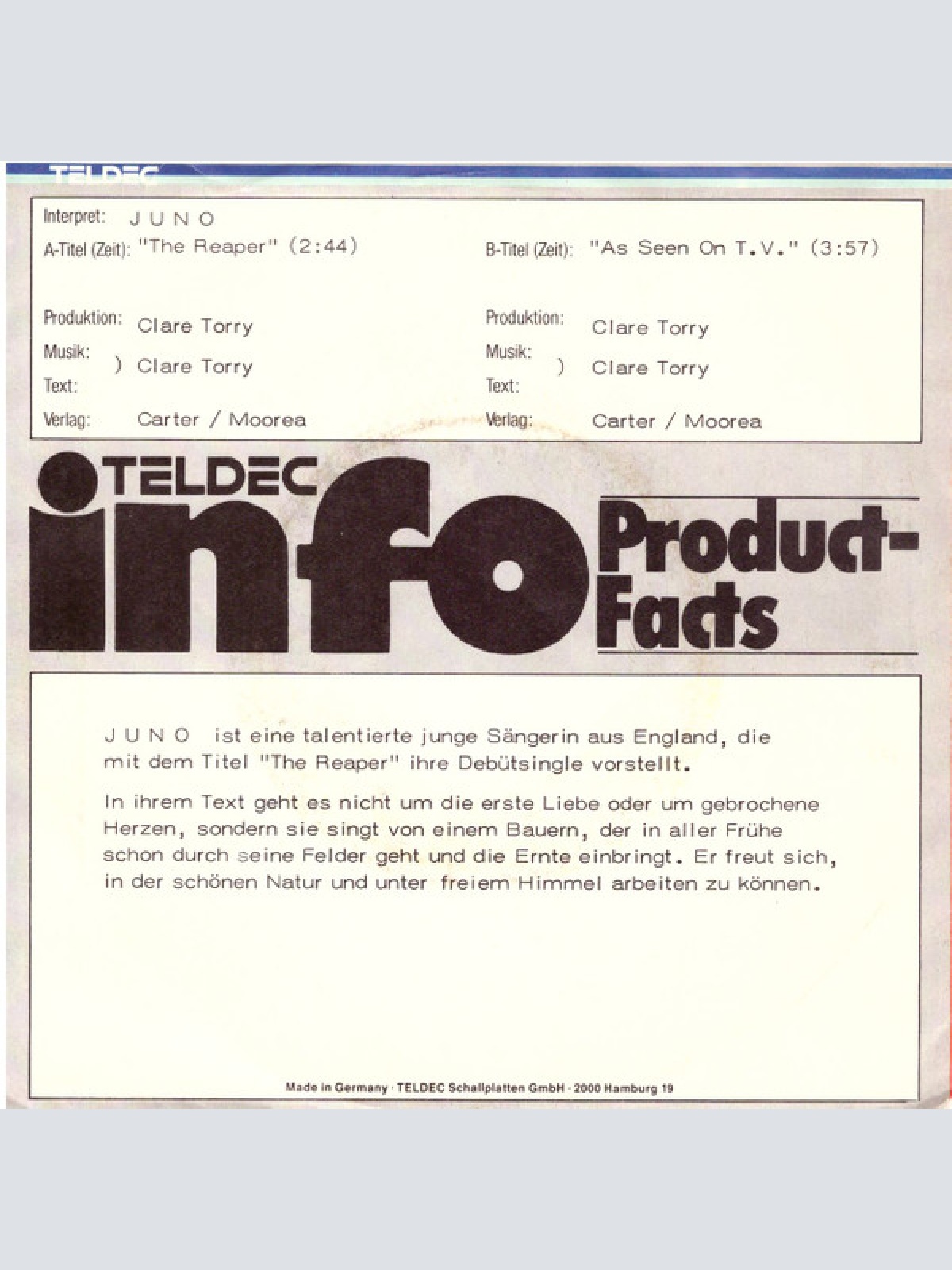 Vinyl / Juno (21) - The Reaper