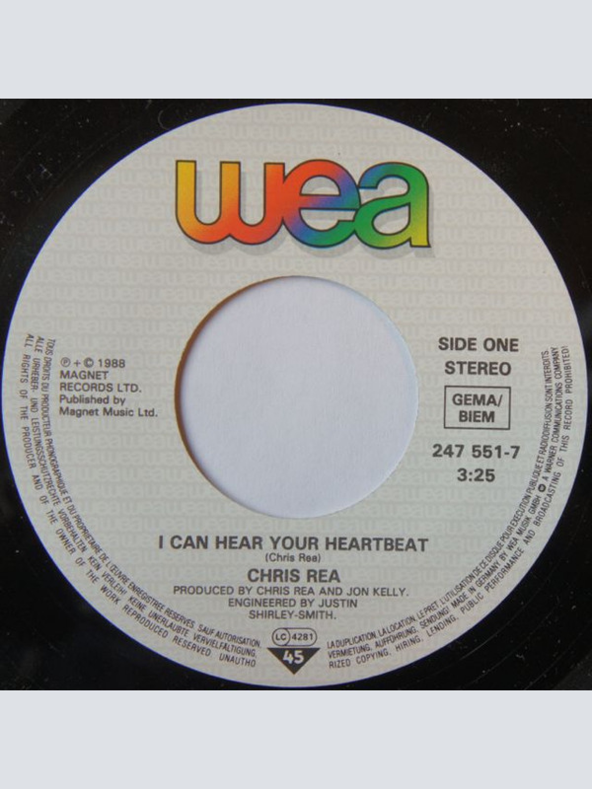 Vinyl / Chris Rea - I Can Hear Your Heartbeat