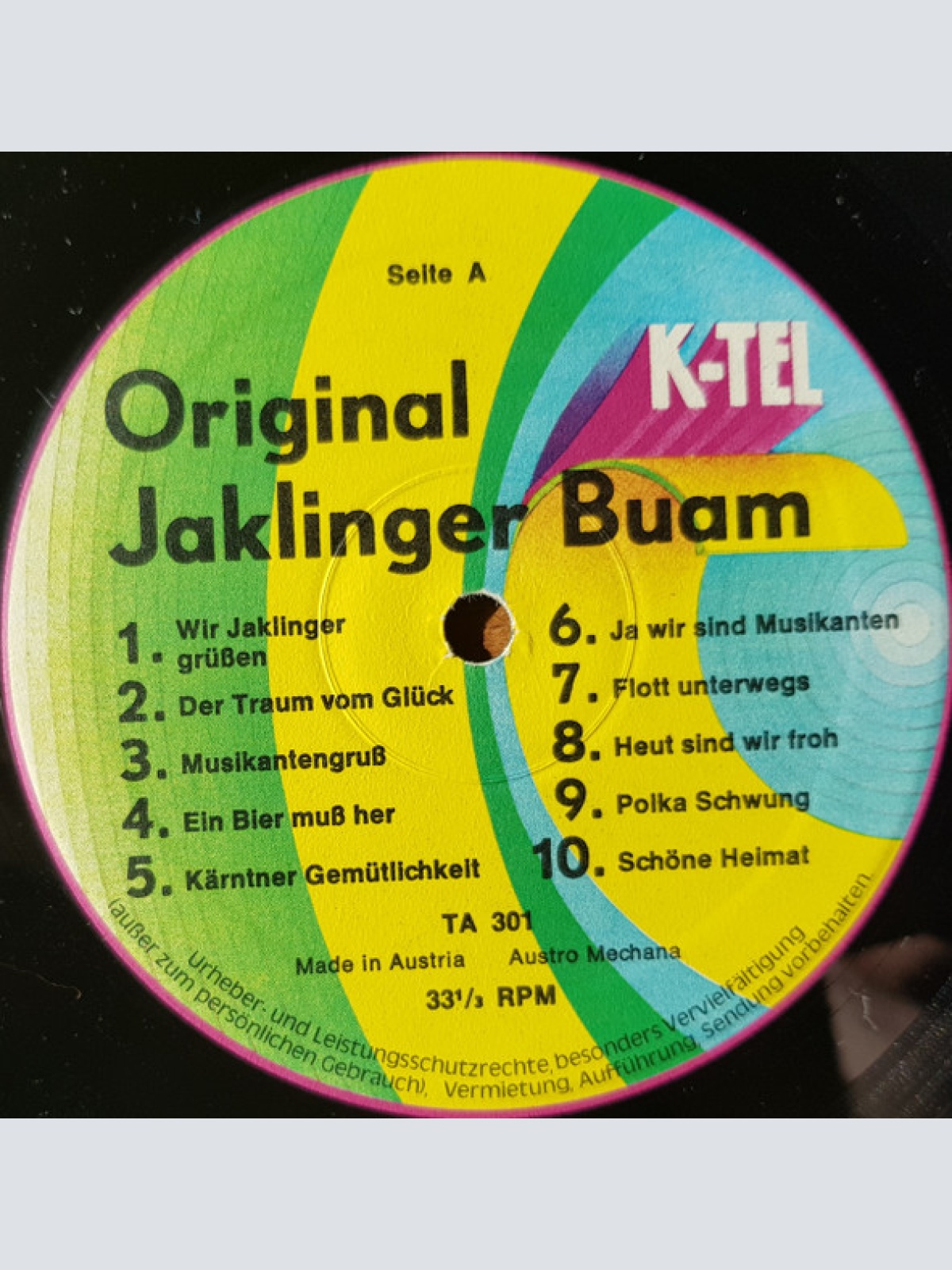 Vinyl / Original Jaklinger Buam* - Wir Jaklinger Grüßen